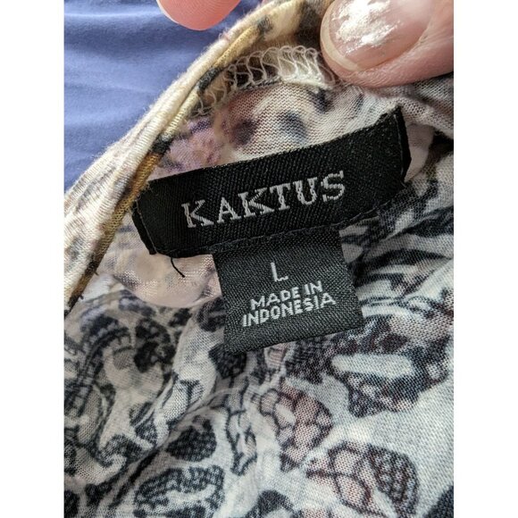 Kaktus Jacket Coverup Open Front Jacket Size L Animal Print - Picture 4 of 6